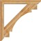 Ekena Millwork Merced Slat Rough Sawn Bracket w/ Offset Brace, Western Red Cedar, 6"W x 44"D x 44"H BKT0604X44X44MRC06RWR - alternate 4